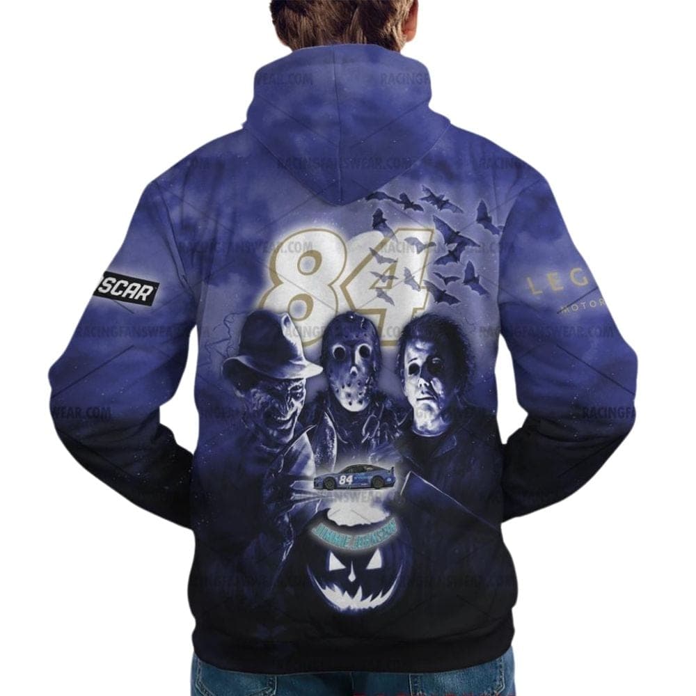Jimmie Johnson Nascar Racing With Michael Myers Friends Horror Halloween All Over Print Hoodie