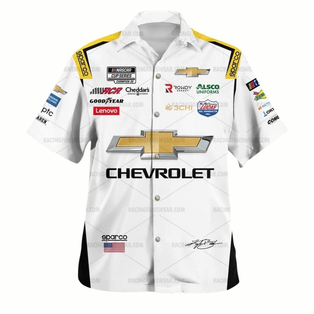 Kyle Busch Nascar 2023 Chevrolet Racing Suit Signature Uniform Hawaiian Shirt