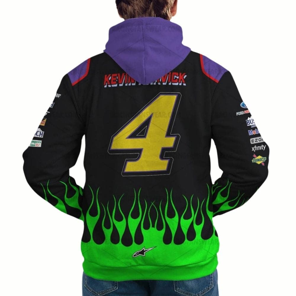 Kevin Harvick 4 Nascar Grave Digger Racing 2021 Uniform All-over Print Hoodie