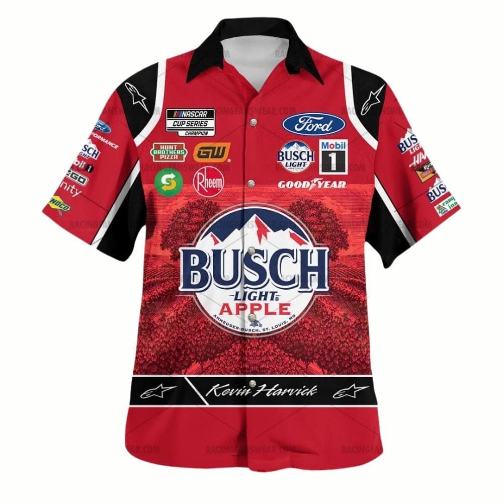 Kevin Harvick Nascar Busch Light Apple Racing 2022 Uniform Hawaiian Shirt