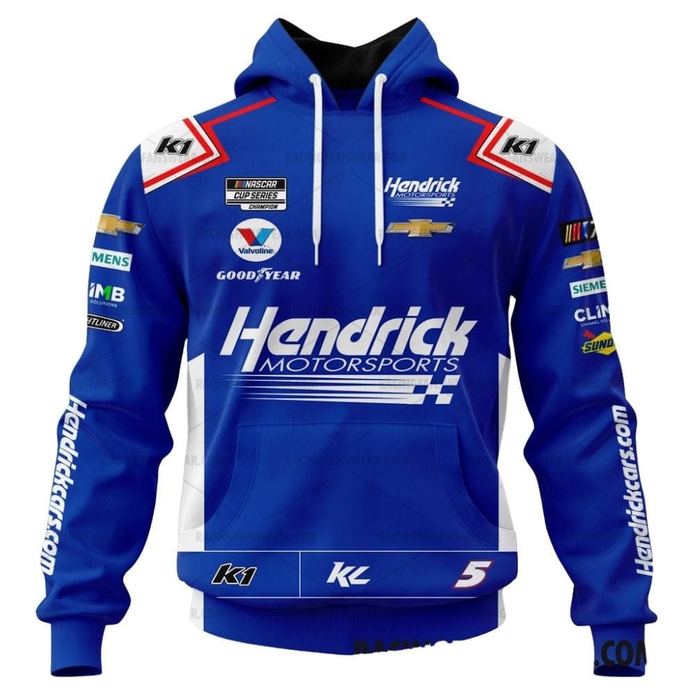 Kyle Larson Nascar Hendrick Motorsports Racing 2023 Blue All Over Print Hoodie