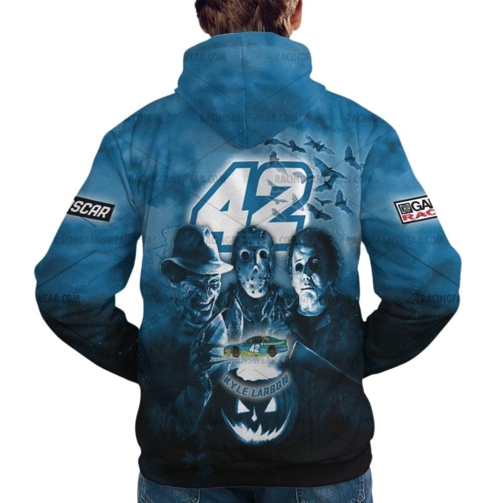 Kyle Larson 42 Nascar Racing Halloween All Over Print Hoodie