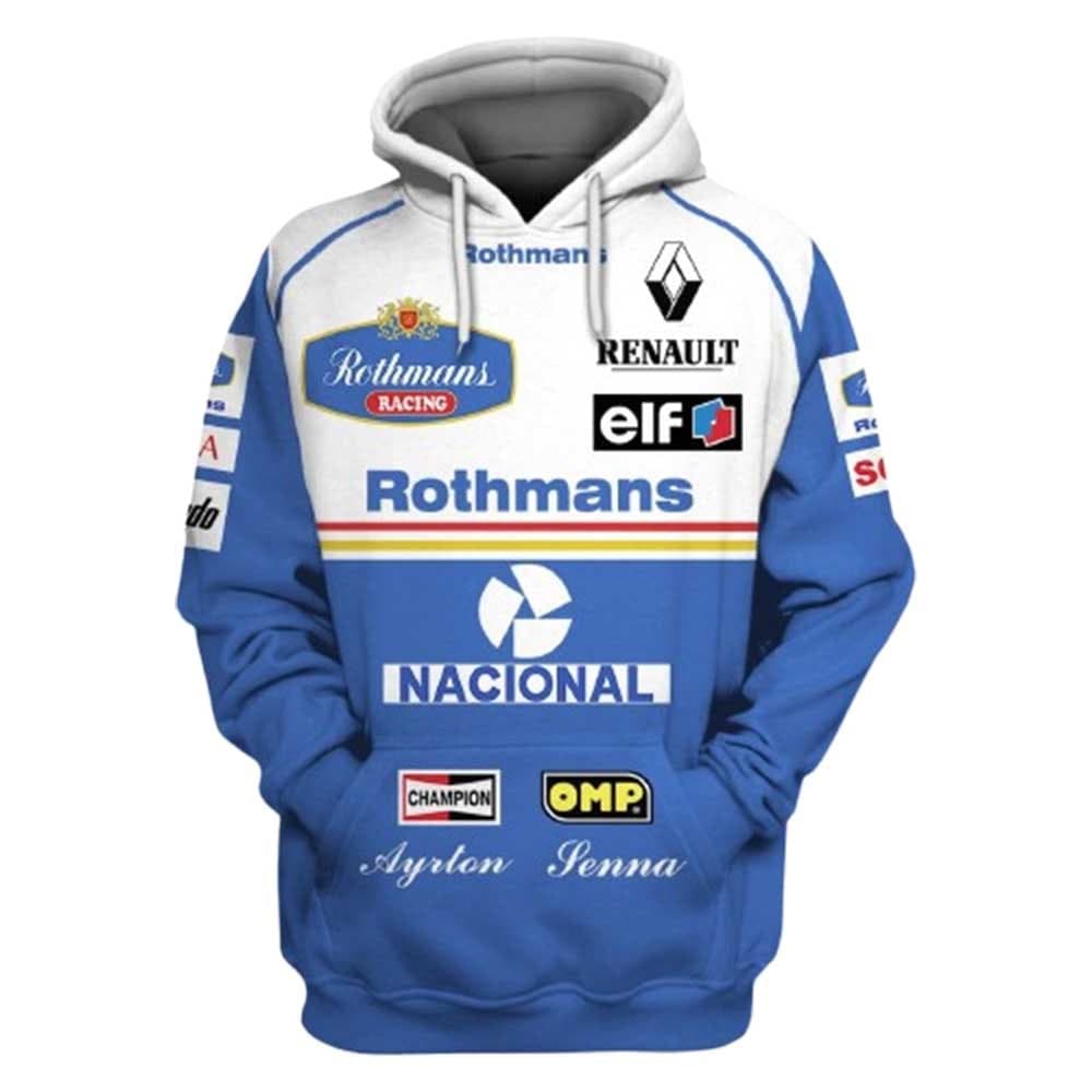 Ayrton Senna Rothmans Racing All-over Print Hoodie