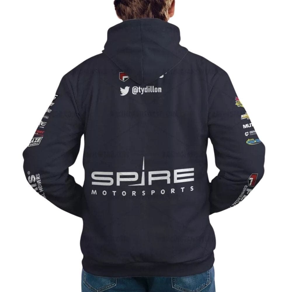 Ty Dillon Nascar 2023 Racing Spire Motorsports Uniform All Over Print Hoodie