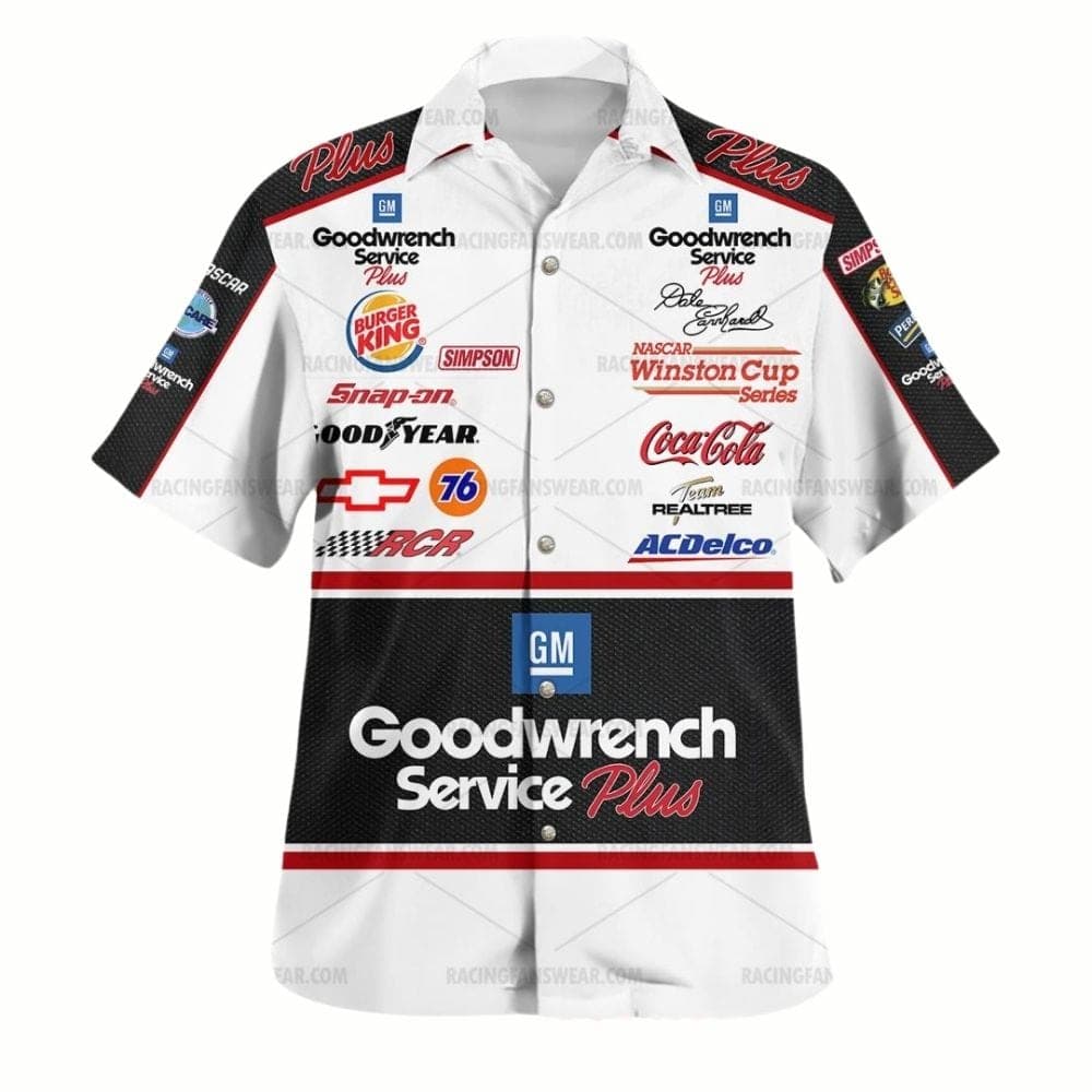 Dale Earnhardt Nascar Goodwrench Service Plus Racing Hawaiian Shirt