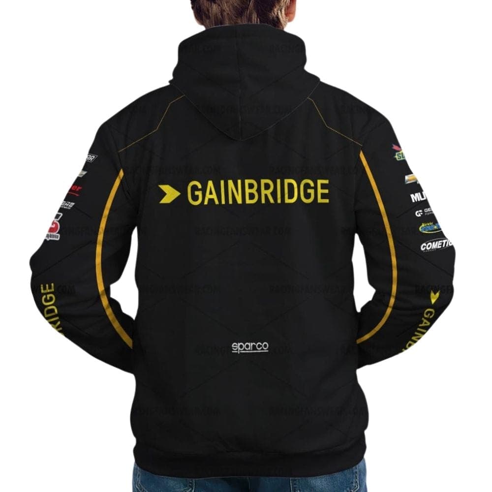 Carson Hocevar Nascar Racing 2024 Spire Motorsports Gainbridge Uniform All Over Print Hoodie