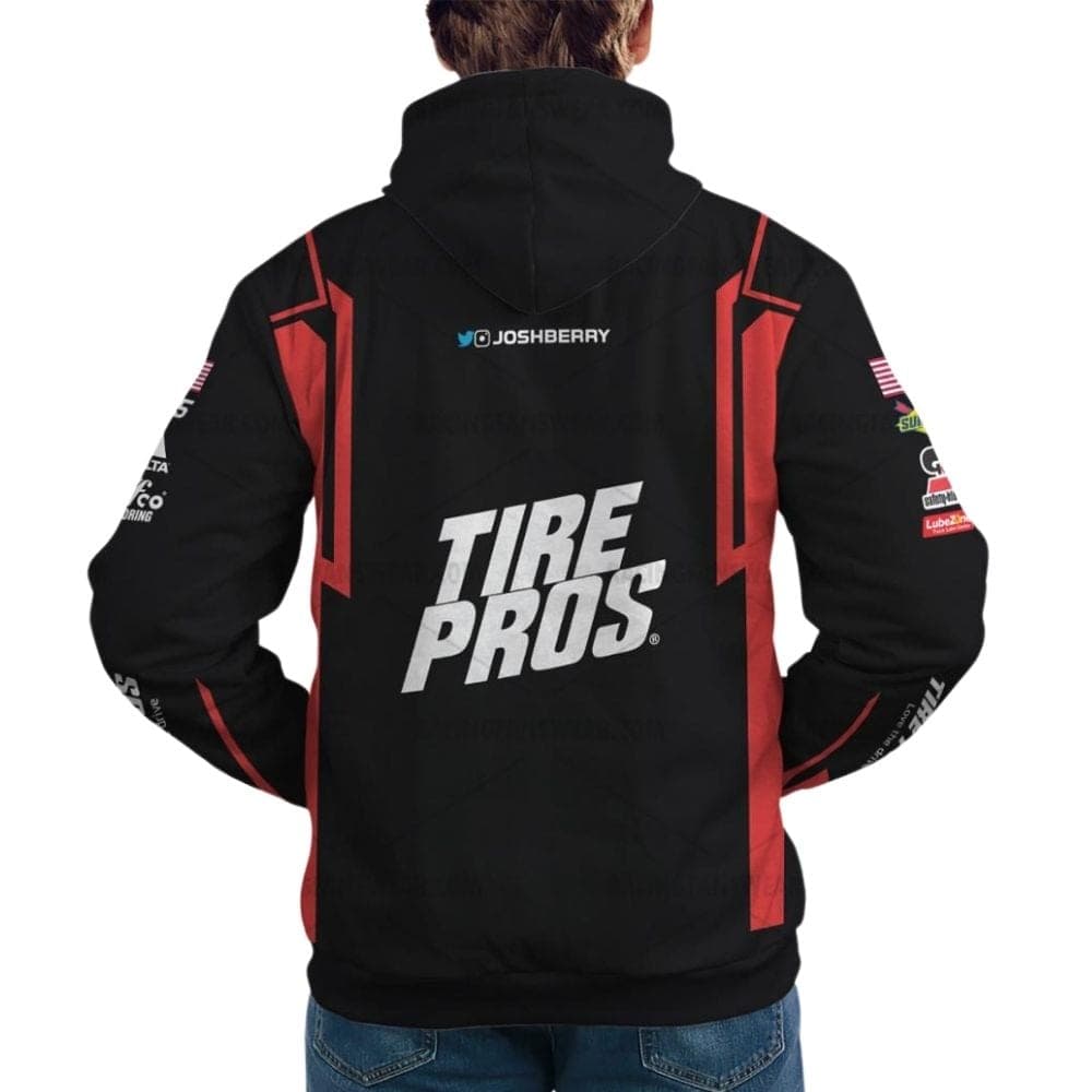 Josh Berry 8 Nascar Racing 2023 Tire Pros Love The Drive Uniform All Over Print Hoodie
