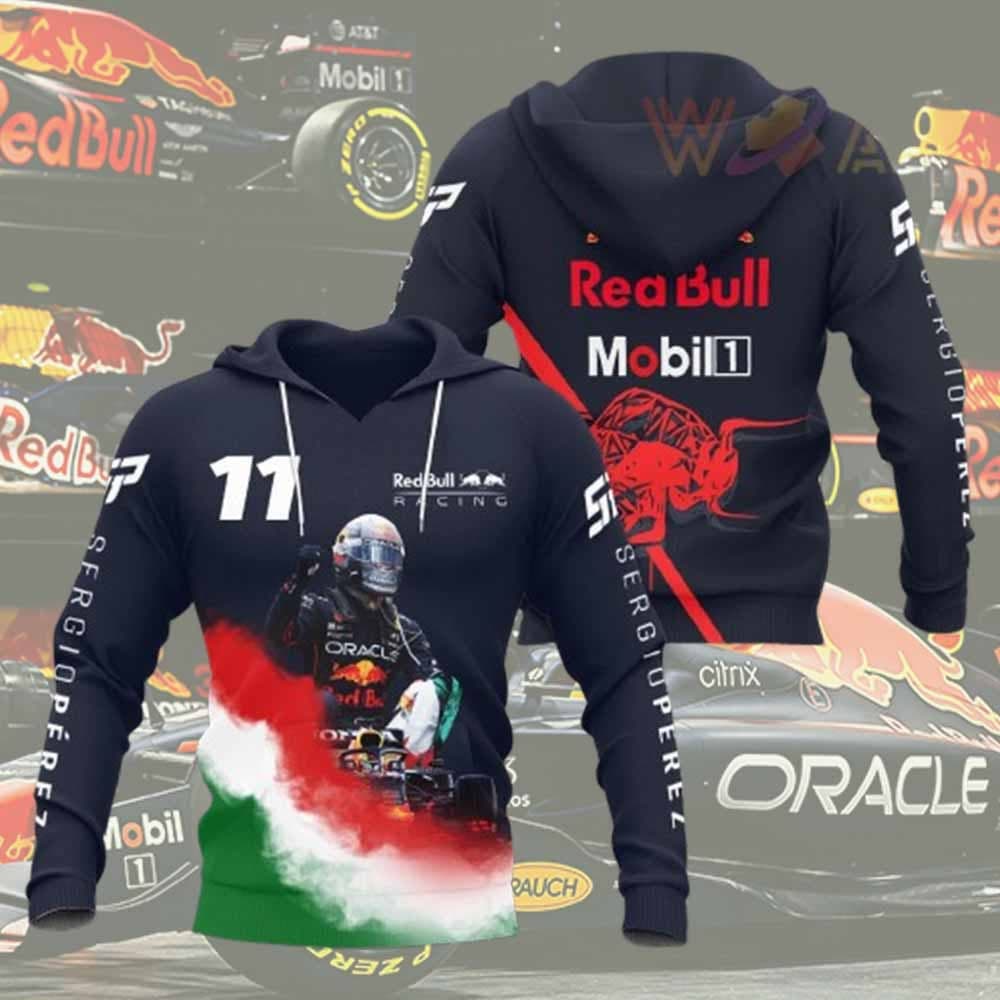 Sergio Perez & Red Bull Racing All-over Print Hoodie