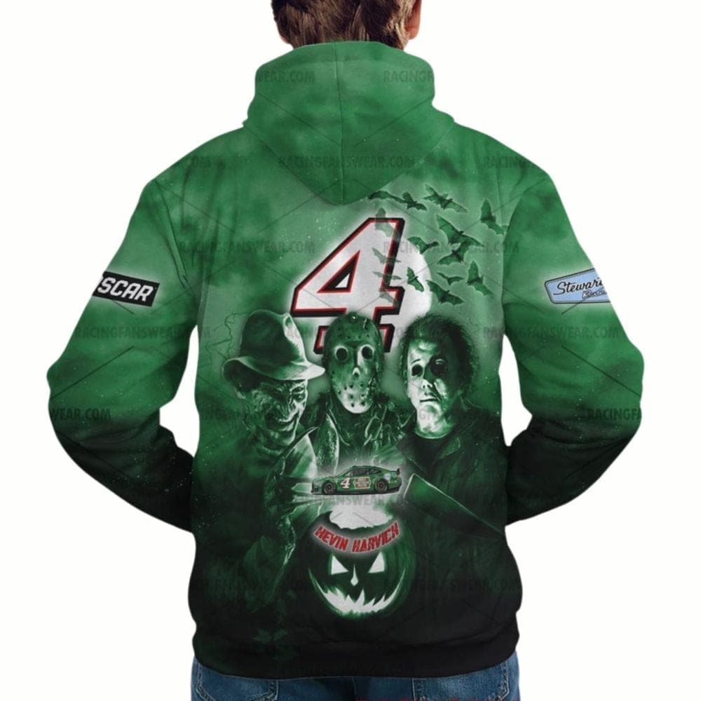 Kevin Harvick and Friends Horror Nascar Racing Halloween All-over Print Hoodie