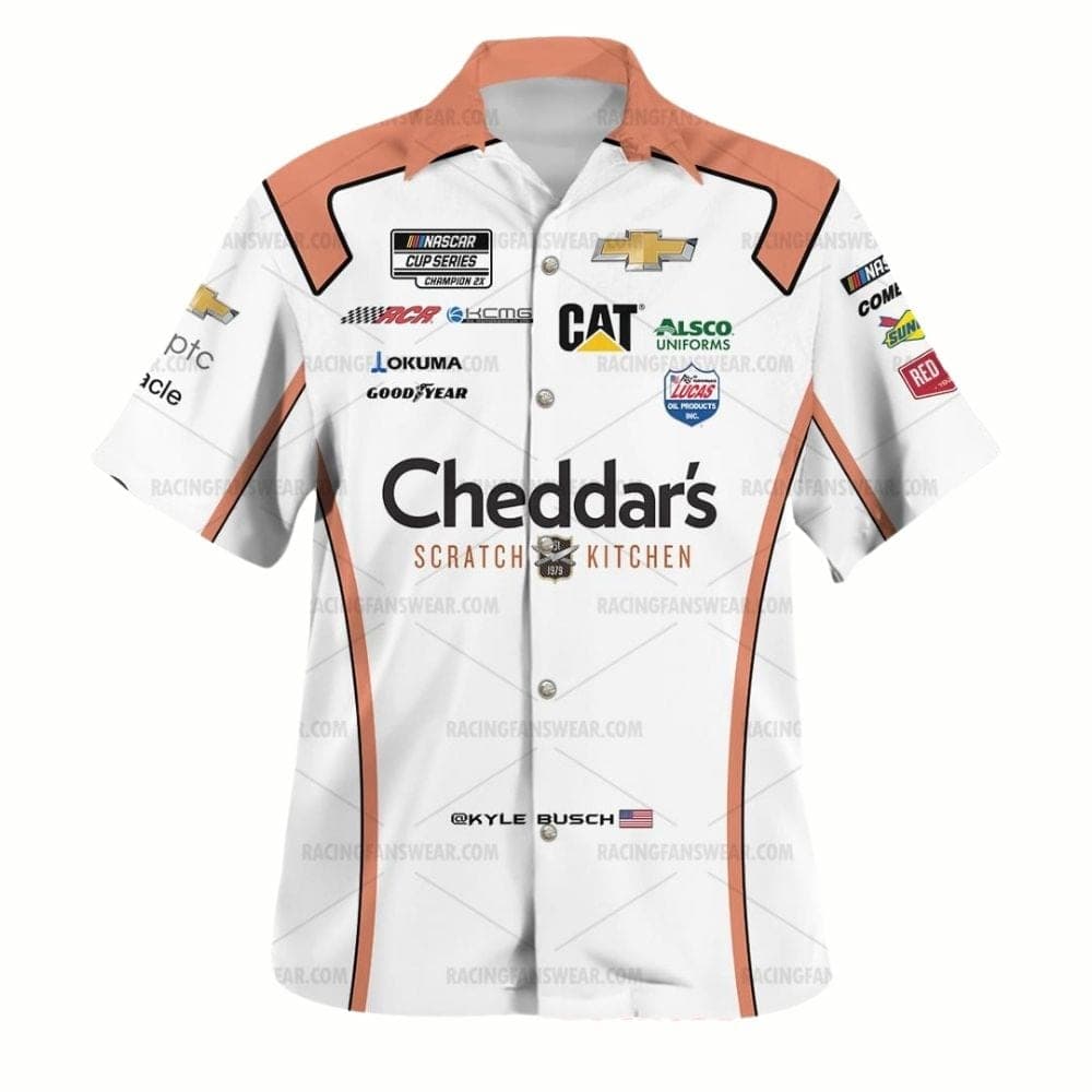 Kyle Busch Nascar 2023 CheddarÃ¢â‚¬â„¢s Racing Uniform Hawaiian Shirt