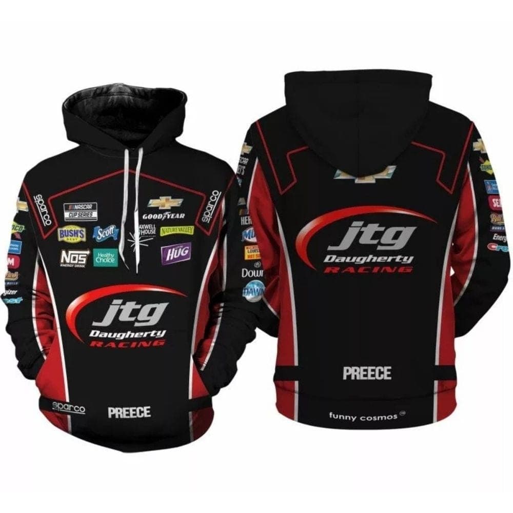 Ryan Preece Nascar 2022 JTG Daugherty Racing Uniform All Over Print Hoodie