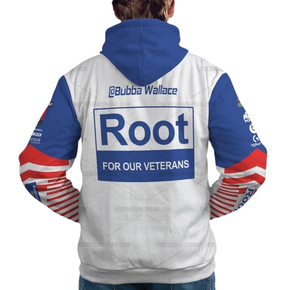 Bubba Wallace Nascar 2022 Root For Our Veterans Racing Uniform All Over Print Hoodie