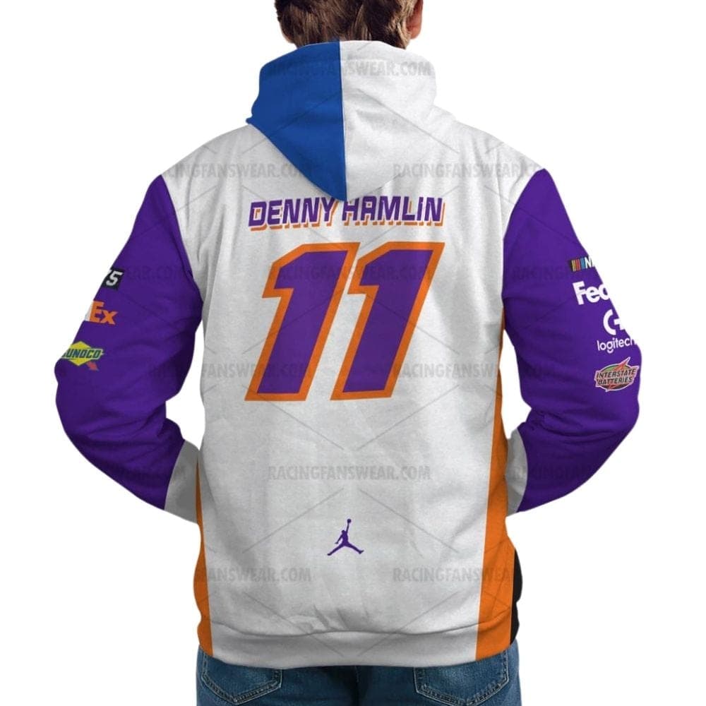 Denny Hamlin Nascar Racing 2023 Fedex Signature Uniform All Over Print Hoodie