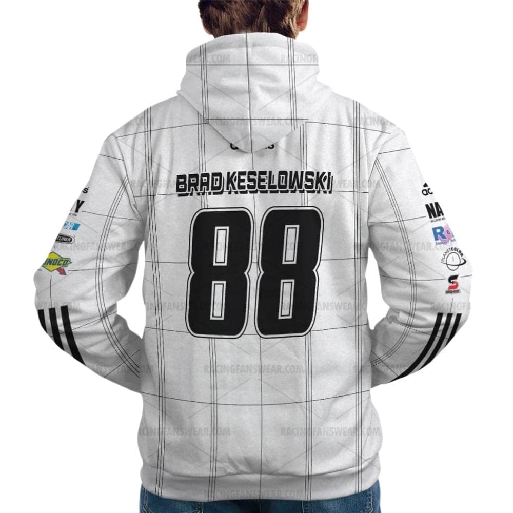 Brad Keselowski Nascar Racing Navy Good Year And Chevrolet 2008 Uniform All Over Print Hoodie