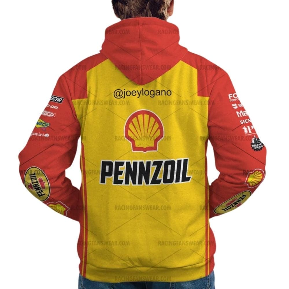 Joey Logano Nascar Racing Pennzoil 2025 Uniform All Over Print Hoodie
