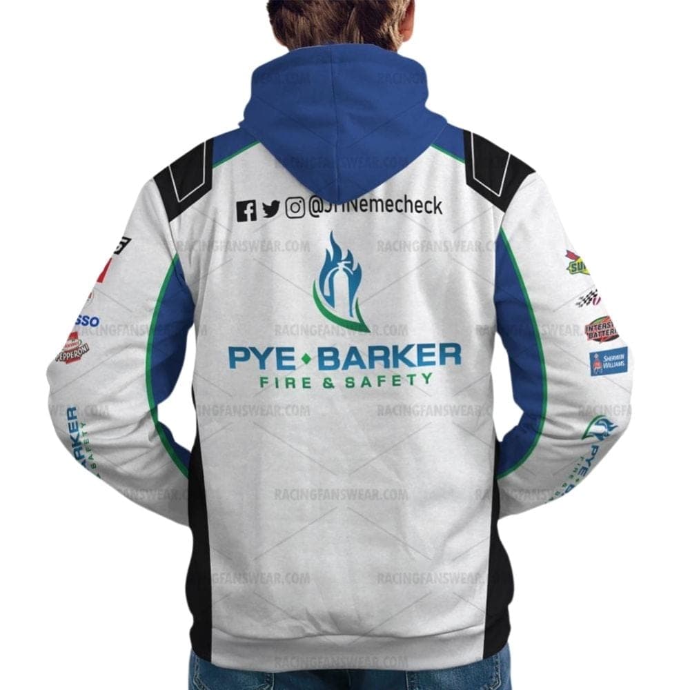 John Hunter Nemechek Nascar 2023 Pye Barker Fire Safety Racing Uniform All Over Print Hoodie