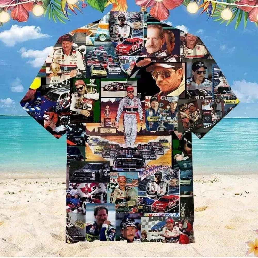 Dale Earnhardt Nascar Picture Hawaiian Shirt
