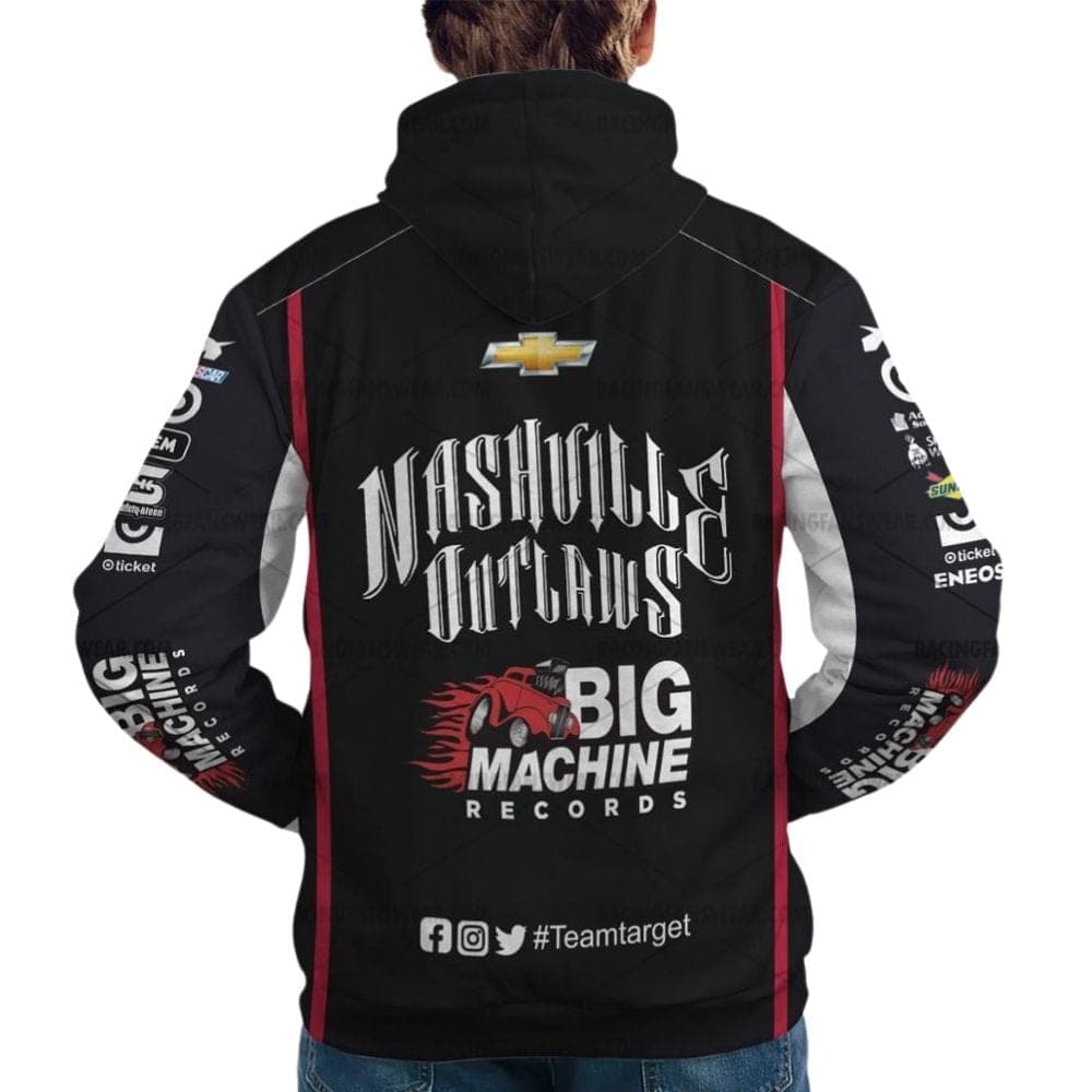 Kyle Larson Nascar Nashville Outlaws Racing 2014 Uniform All Over Print Hoodie