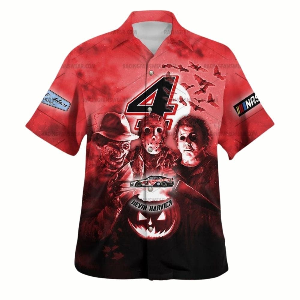 Kevin Harvick and Horror Nascar Rheem Racing Halloween Hawaiian Shirt