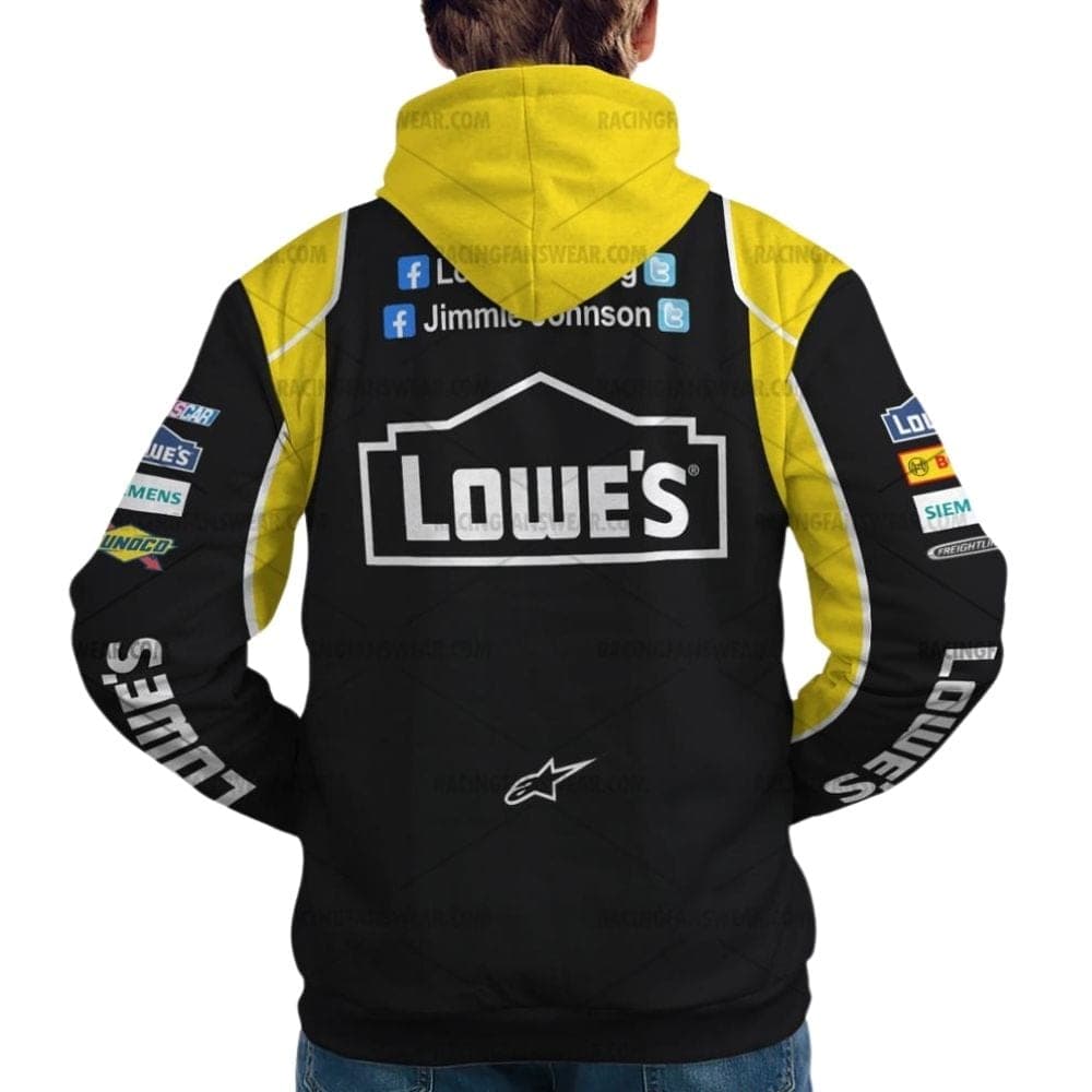 Jimmie Johnson Nascar Racing Lowe's 2013 Uniform All Over Print Hoodie