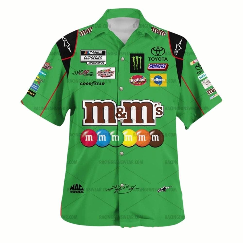 Kyle Busch Nascar M&M 2015 Racing M&M's Signature Uniform Hawaiian Shirt