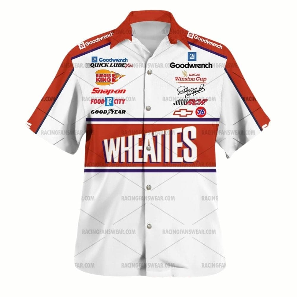 Dale Earnhardt Nascar Racing 1997 Wheaties Uniform Hawaiian Shirt