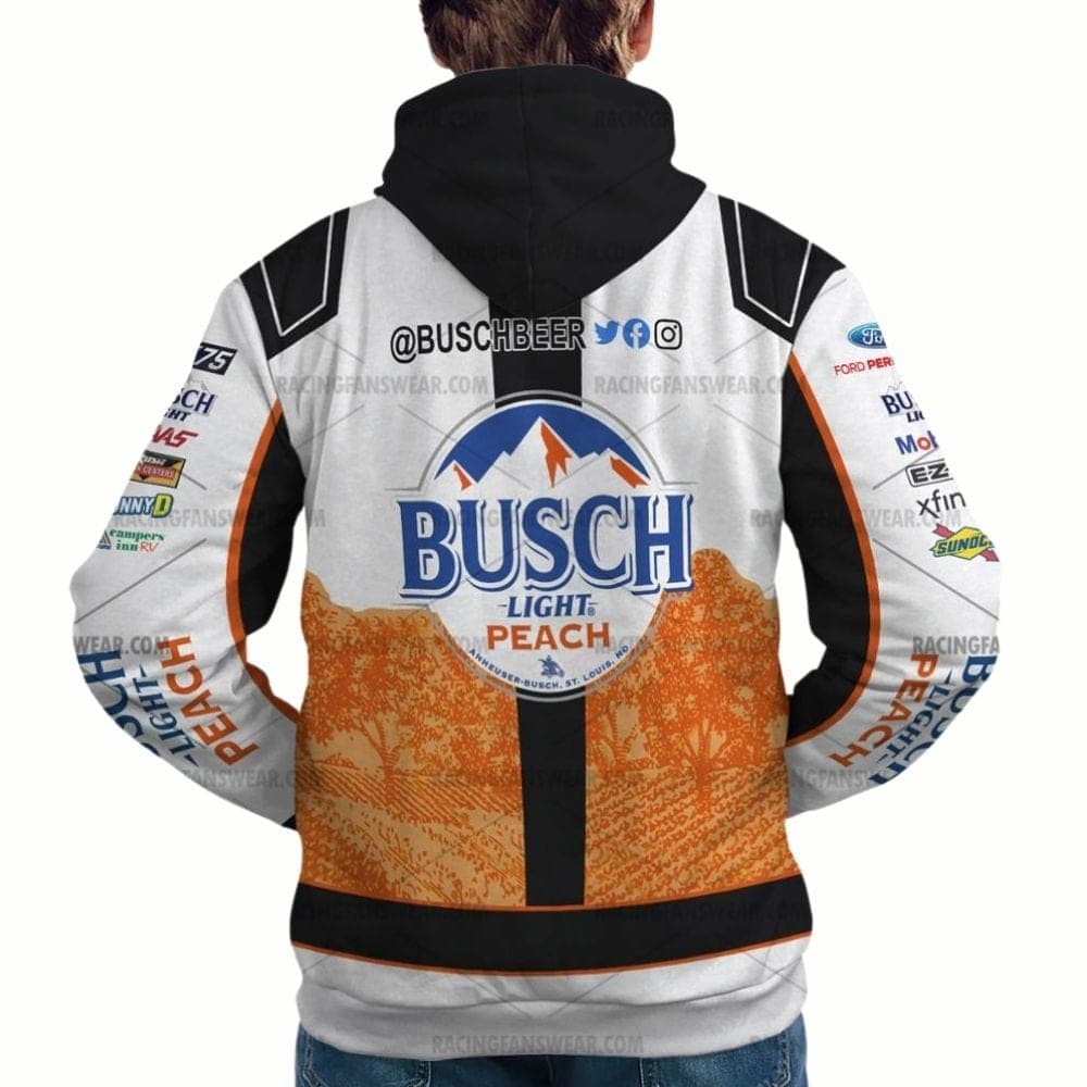 Kevin Harvick Nascar Busch Light Peach Racing 2023 Uniform All-over Print Hoodie