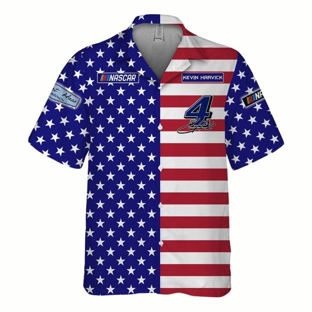 Independence Day Kevin Harvick Nascar Racing Hawaiian Shirt