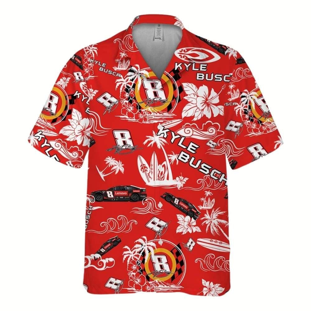 Kyle Busch Nascar 2023 Lenovo Racing Tropical Hawaiian Shirt