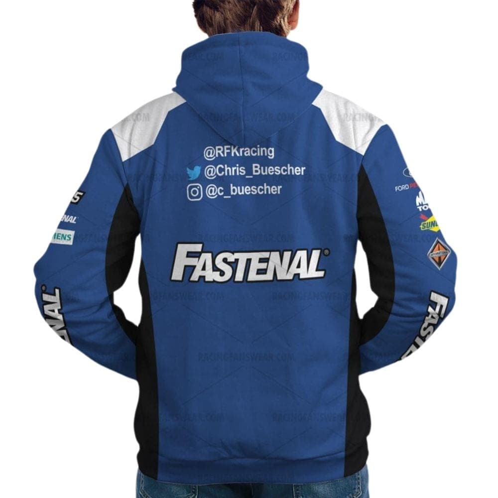 Chris Buescher Ford RFK Fastenal Nascar 2023 Racing Uniform All Over Print Hoodie