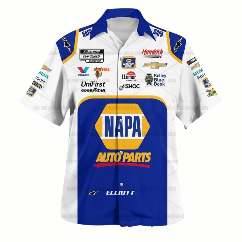 Chase Elliott Nascar 2022 Napa Auto Parts Racing Uniform Hawaiian Shirt