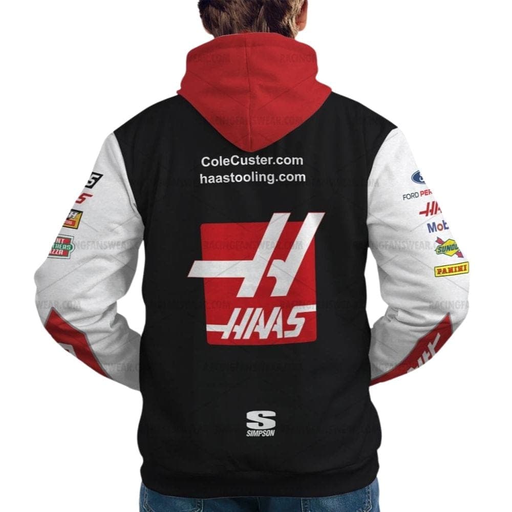 Cole Custer Nascar Racing 2023 Haas Uniform All Over Print Hoodie