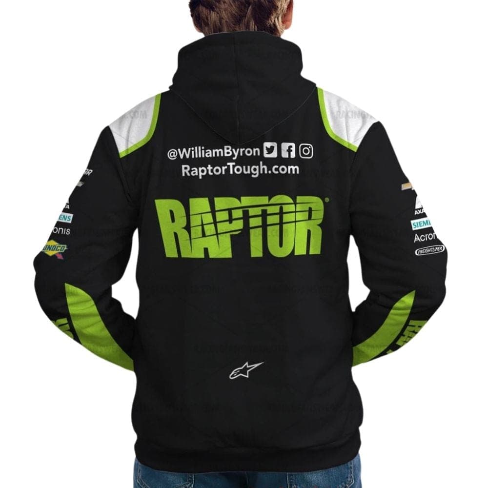 William Byron Nascar Racing 2022 Raptor Uniform All Over Print Hoodie