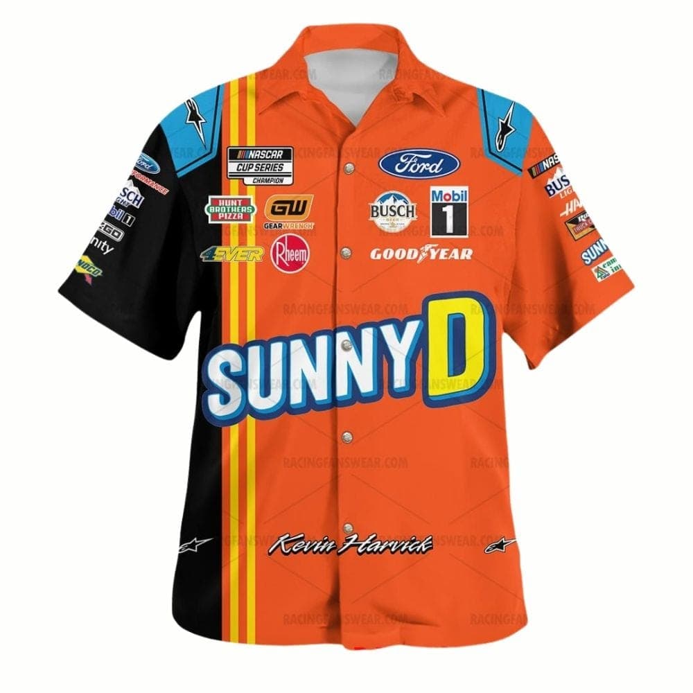 Kevin Harvick Nascar SunnyD 2023 Racing Uniform Hawaiian Shirt