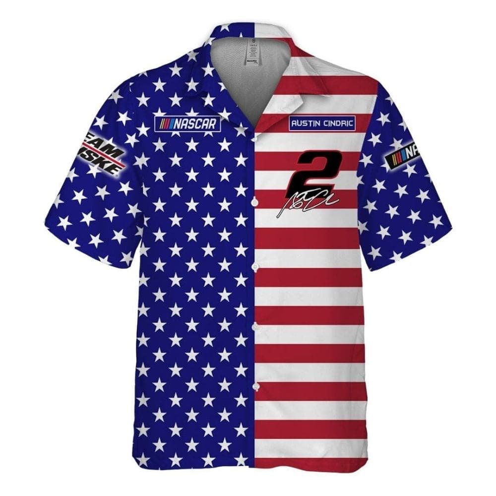 Independence Day Austin Cindric Nascar Racing Hawaiian Shirt