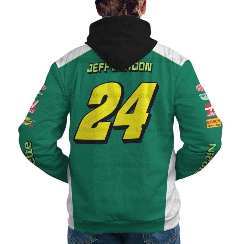 Jeff Gordon 24 Nascar Racing Nicorette Uniform All Over Print Hoodie