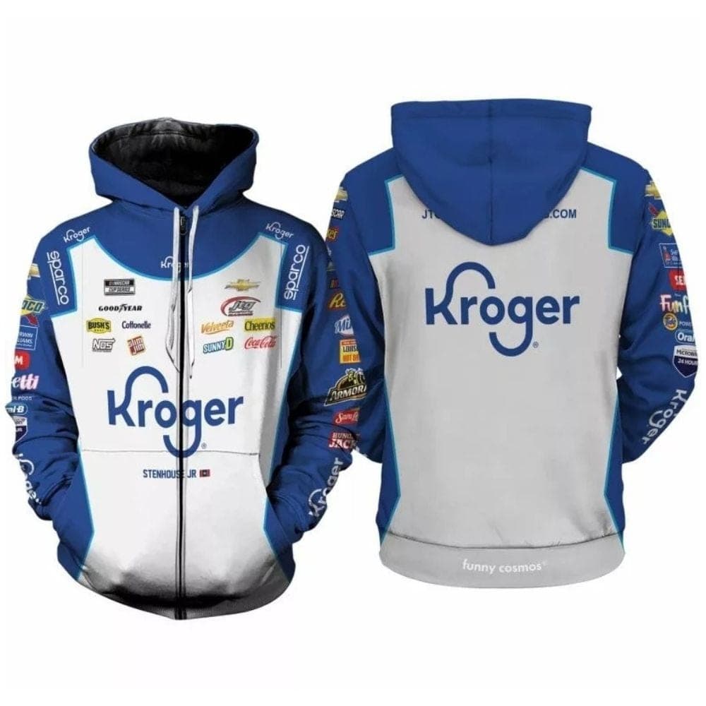 Ricky Stenhouse Jr Nascar 2022 Kroger Racing All Over Print Hoodie