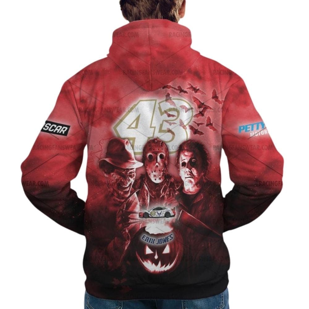 Erik Jones 43 Nascar Racing With Friends Horror Halloween All Over Print Hoodie