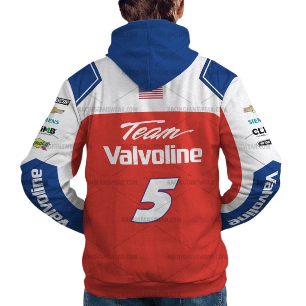 Kyle Larson 5 Nascar Valvoline Racing 2024 Uniform All Over Print Hoodie