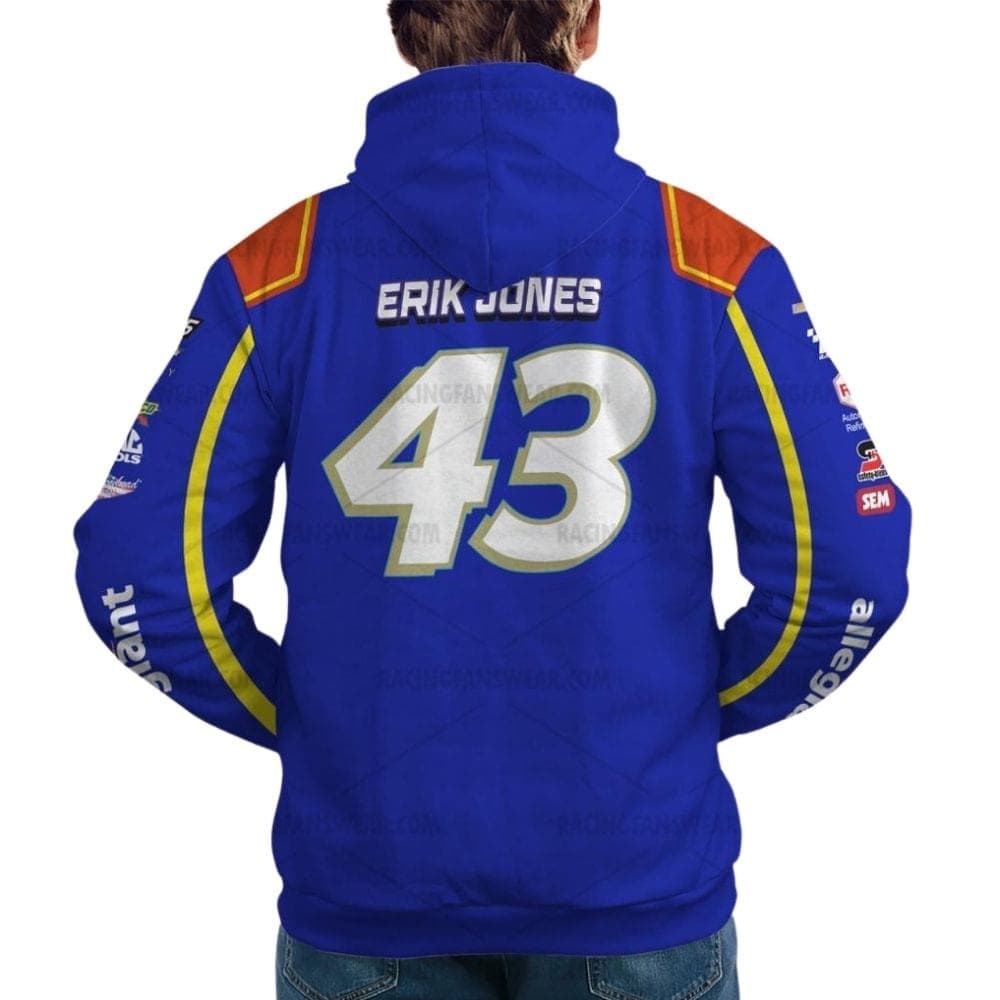 Erik Jones Nascar Racing 2023 Allegiant Uniform All Over Print Hoodie