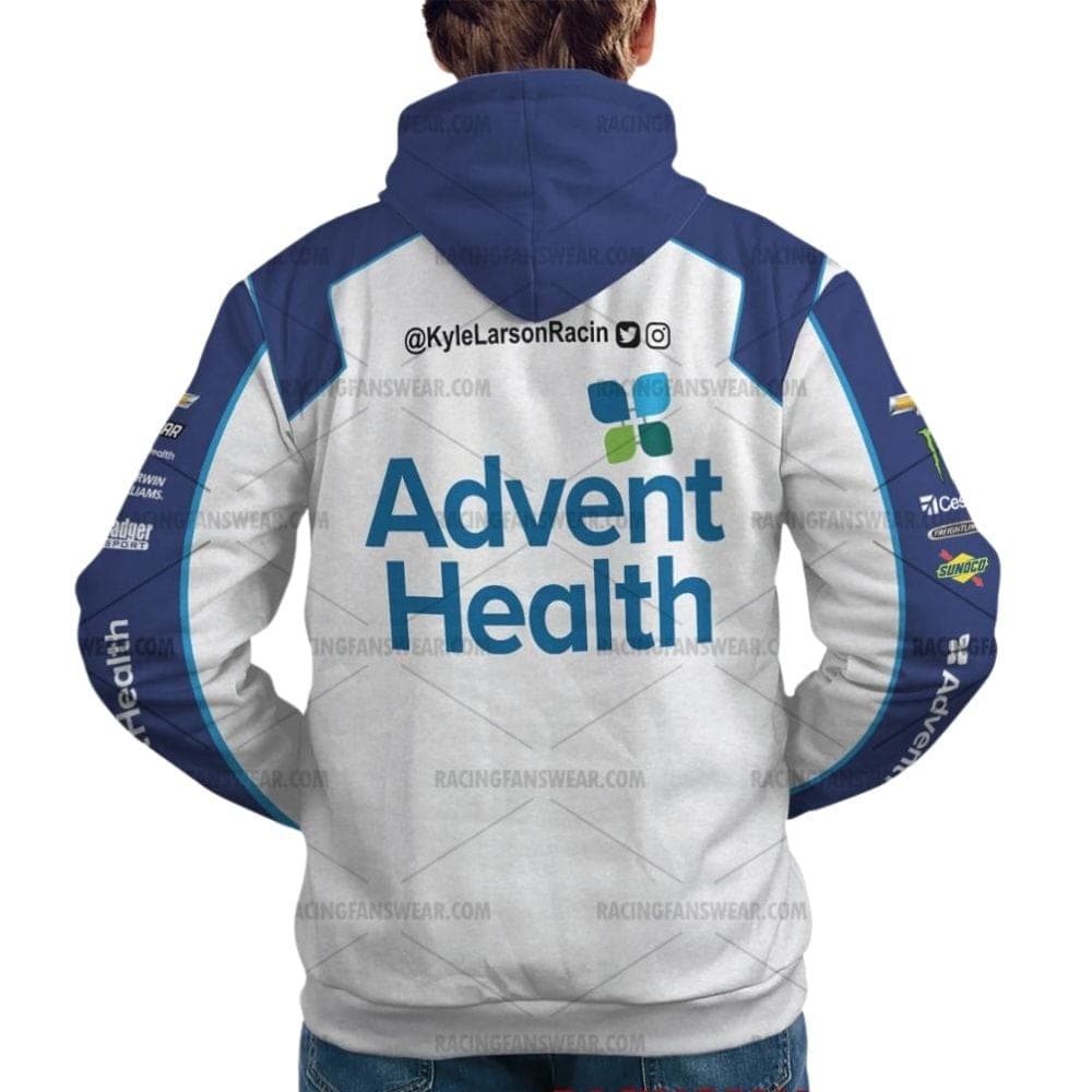 Kyle Larson Nascar Racing 2019 Advent Health Uniform All Over Print Hoodie