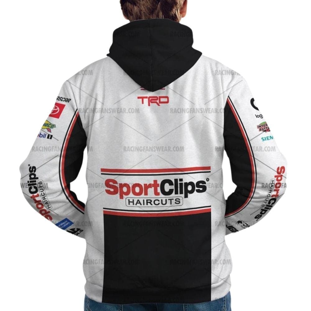 Denny Hamlin Nascar Racing 2025 SportClips Haircuts Uniform All Over Print Hoodie