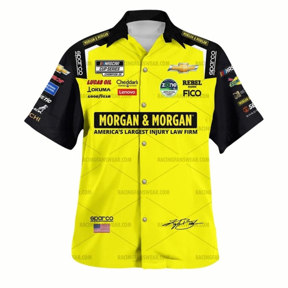Kyle Busch Nascar Racing 2024 Richard Childress Racing Morgan & Morgan Uniform Hawaiian Shirt