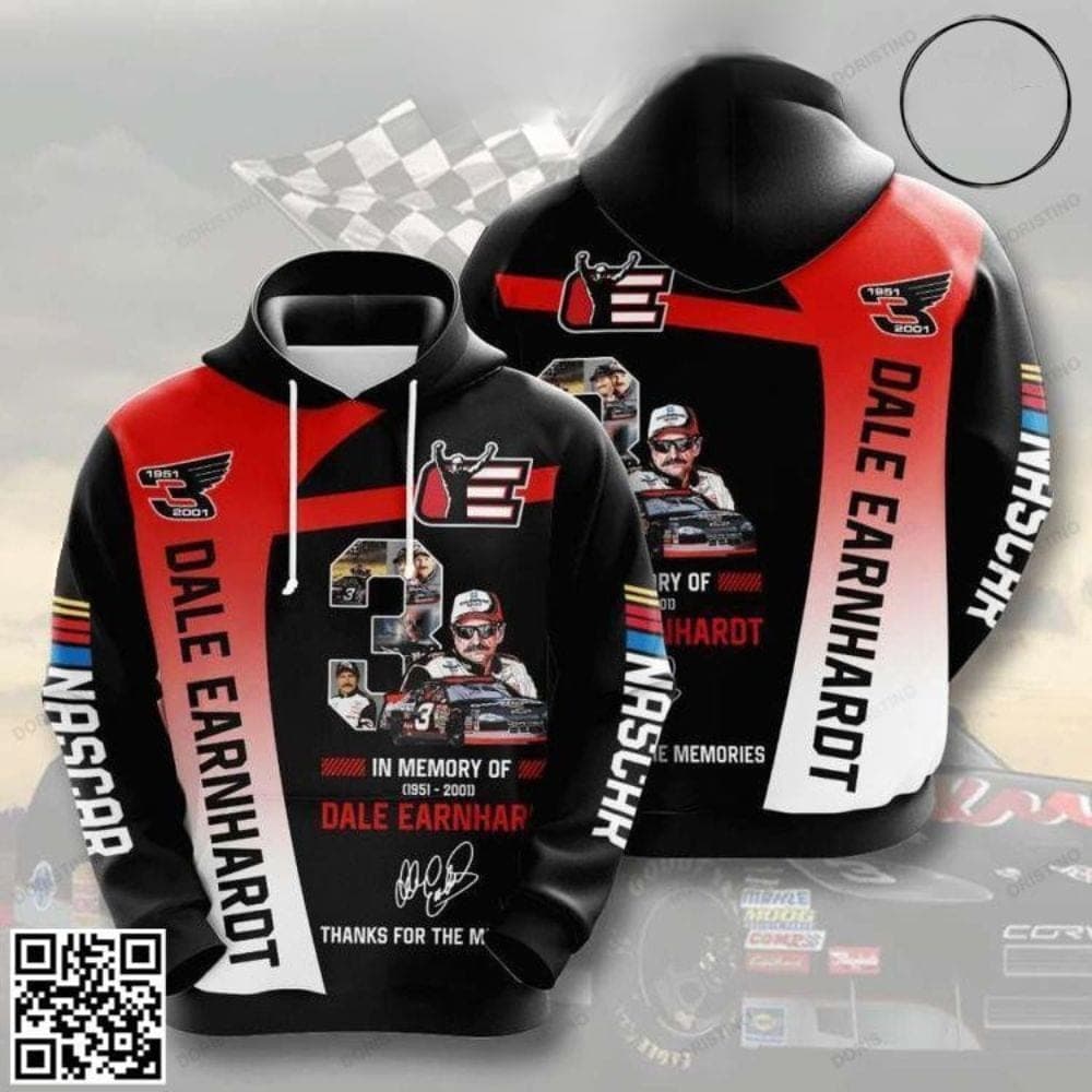 Racing Dale Earnhardt Thank You For The Memories Signature All-over Print Hoodie