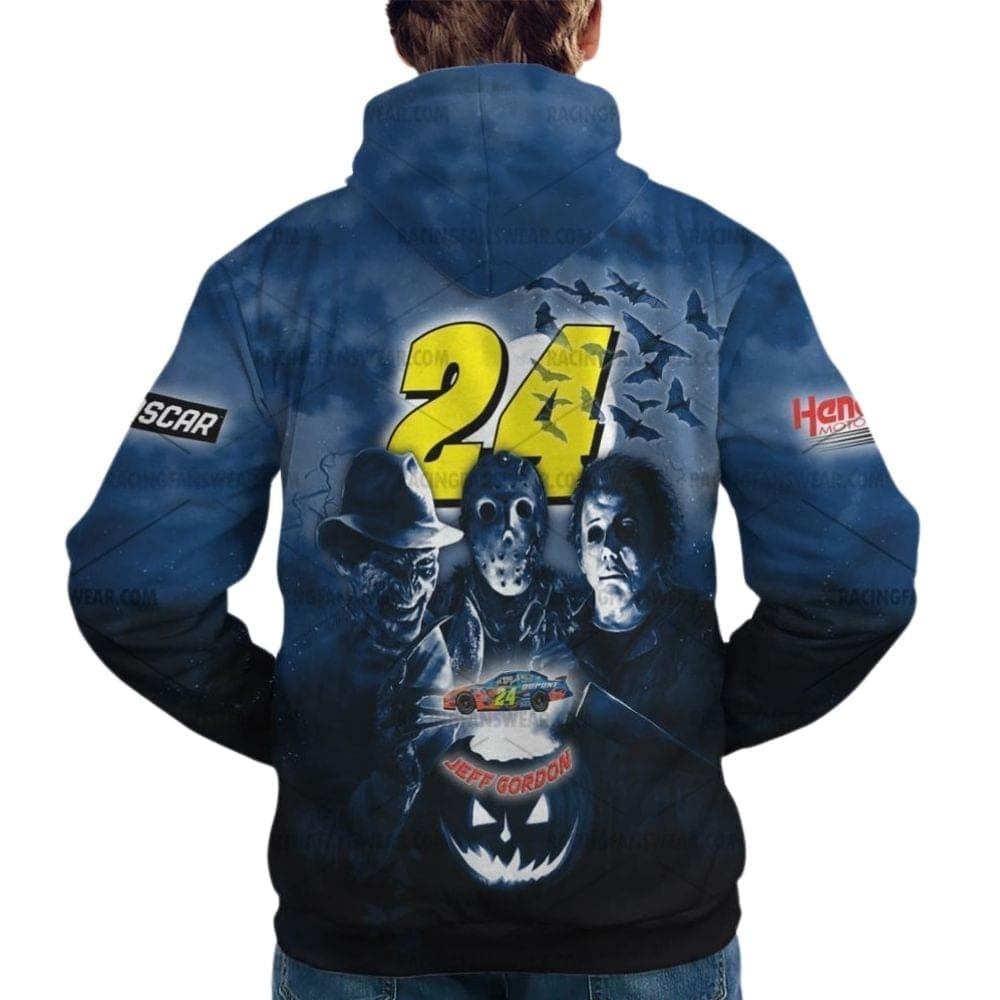 Jeff Gordon Nascar Racing Michael Myers Friends Horror Halloween All Over Print Hoodie
