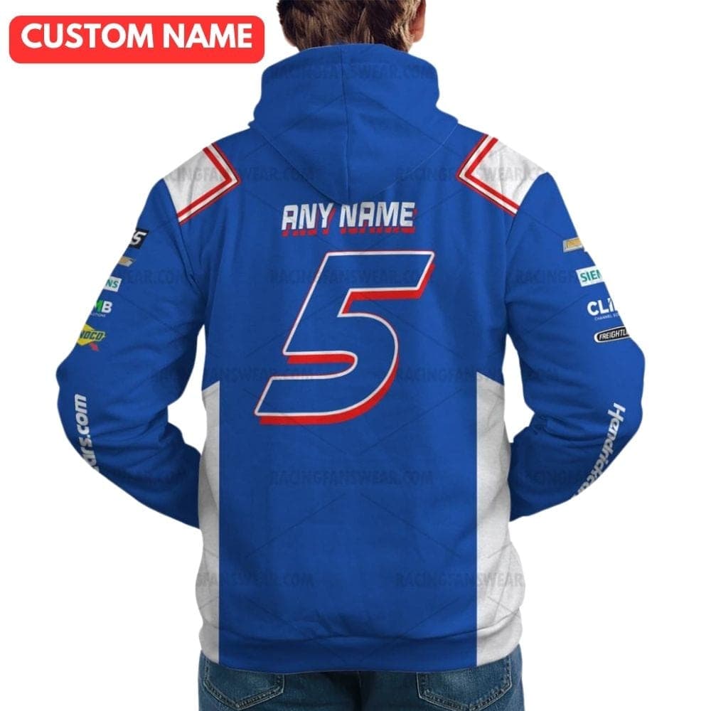 Personalized Kyle Larson Nascar Hendrickcars Racing 2023 Uniform Blue All Over Print Hoodie
