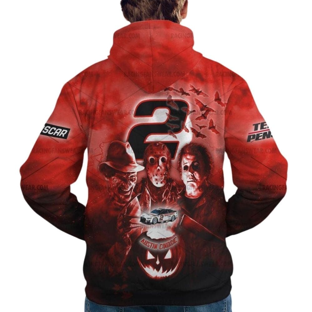 Austin Cindric Nascar Racing Halloween All Over Print Hoodie