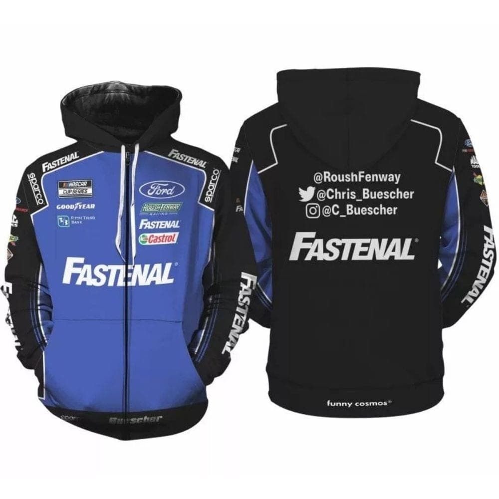 Chris Buescher Fastenal Nascar 2022 Racing Uniform All Over Print Hoodie