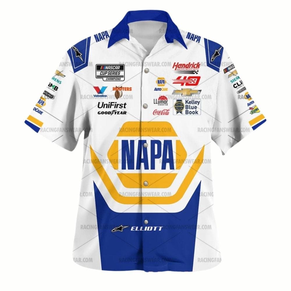 Chase Elliott Nascar Racing 2024 Hendrick Motorsports Napa Uniform Hawaiian Shirt