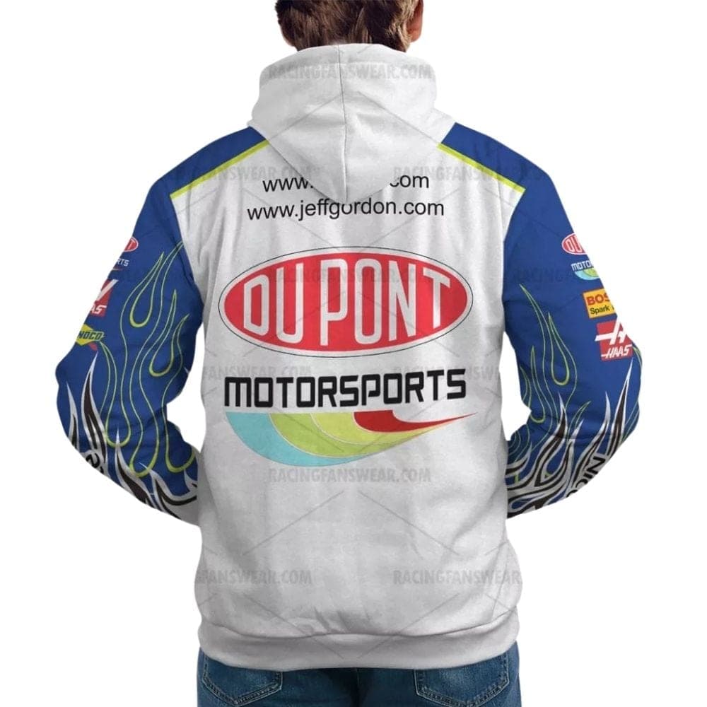 Jeff Gordon Nascar Racing Nicorette Dupont Motorsports Uniform All Over Print Hoodie